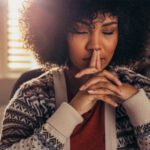 Woman meditating
